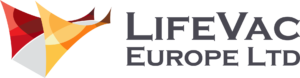 LifeVac Europe Hi Res Logo LifeVac Europe in large bold grey text and the red and yellow company logo