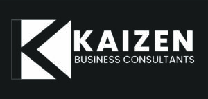 KBC Logo-primary white-typography left Kaizen Business Consultants logo